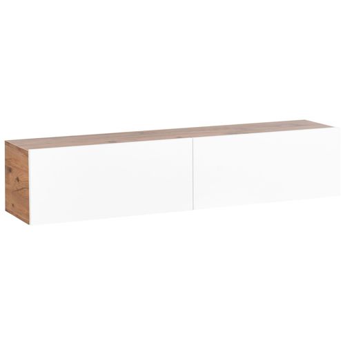 Meuble Tv Mural Gladstone Marron/Blanc
