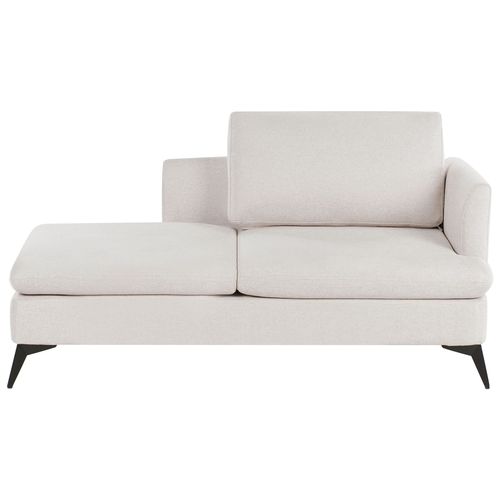 Chaise Longue Côté Droit En Tissu Beige Clair Sievoz