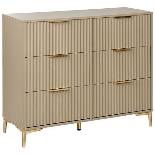 Commode À 6 Tiroirs Walcott Beige