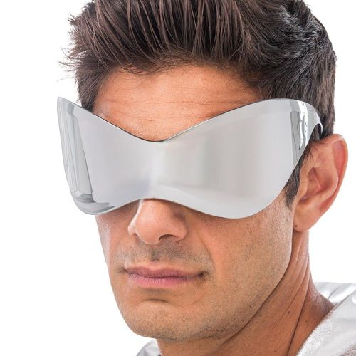 Paire De Lunettes Festives Futuriste Argent Adulte
