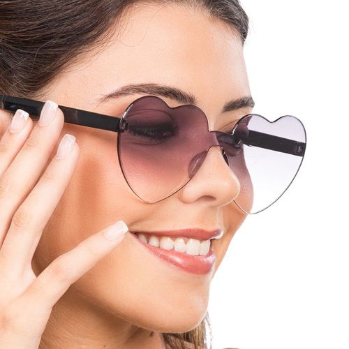 Paire De Lunettes Festives Pc C?'ur Noir Adulte