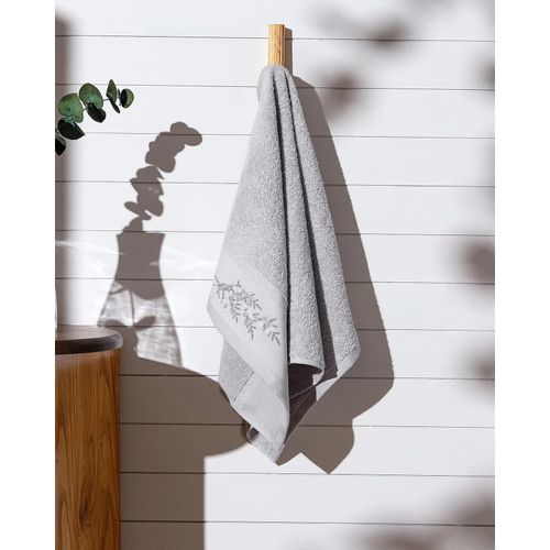 Serviette De Toilette Brodée Pensée