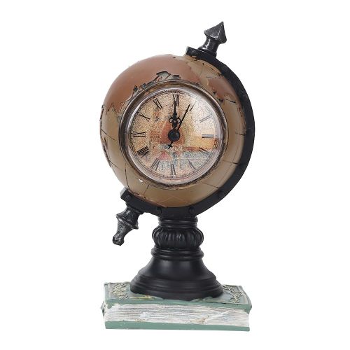 Horloge globe pour bureau, decoration de bureau, conteneur d'economie d'argent, ornements, artisanat, cafe