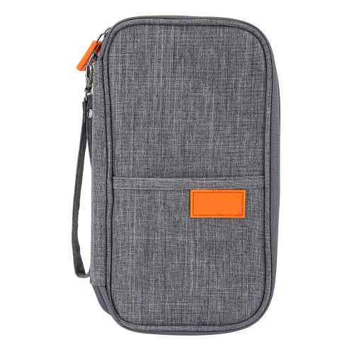 Porte-Passeport Portable Et Tendance, Porte-Monnaie, Sac De Rangement Multifonction Pour Cartes (Gris)