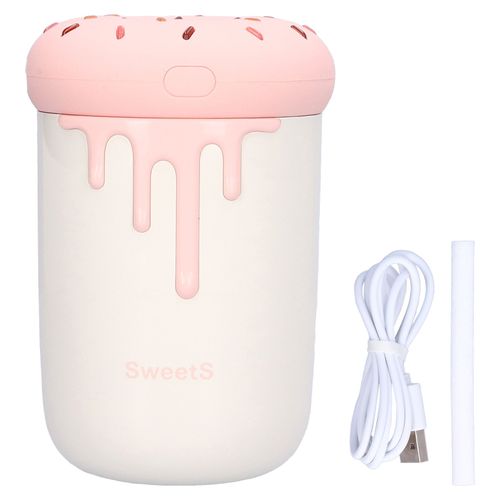 Humidificateur a brume fine, chargement USB, 2 modes, forme mignonne, silencieux, pour chambre a coucher, bureau, 250 ml, rose