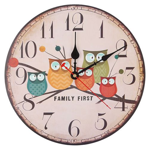 Horloge murale a quartz silencieuse et coloree de 30,5 cm, style retro, sans tic-tac (n¡ã?2)