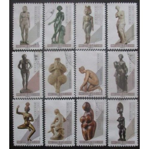 France Autoadhésif Série N°1695 Au 1706 Le Nu Dans L'Art Oblitérés