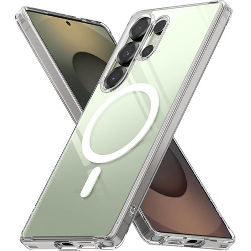 Coque Magnétique Pour Samsung Galaxy S25 Ultra 5g ,Compatible Avec Magsafe, Dos Anti Rayures, Transparent - Hqselection®