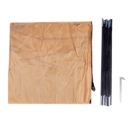 Tente De Camping Et De Randonnee Pour 3 A 4 Personnes, Impermeable, Protection Uv, Pour Pique-Nique, Voyage (Beige)