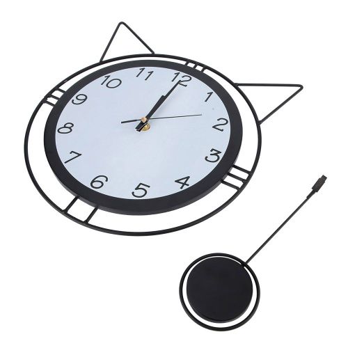 Horloge murale silencieuse a quartz, motif chat, sans tic-tac, decorative, pour salon, bureau