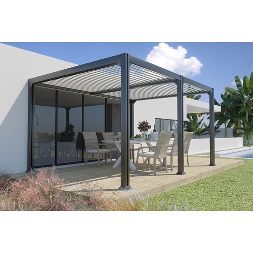 Pergola Bioclimatique Adossée-Autoportante Madison - Aluminium - 3x6m