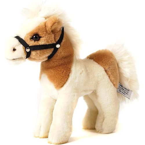 Kgabery-Cheval Debout, Beige/Blanc (Sans Sellette)¿23 Cm (Longueur)¿Cheval En Peluche¿Doudou