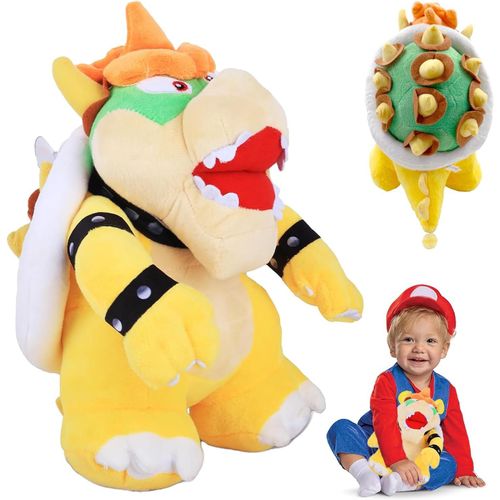 Kgabery-Bowser Poupée En Peluche, 25Cm Peluche Bowser, M-A-I-R-O Bowser Peluche, Anime Bowser Peluche Jouet, Bowser Plüsch Spielzeug, Peluche Bowser Méga, Bowser Peluche, Pour Tous Les Garçons Et Fil