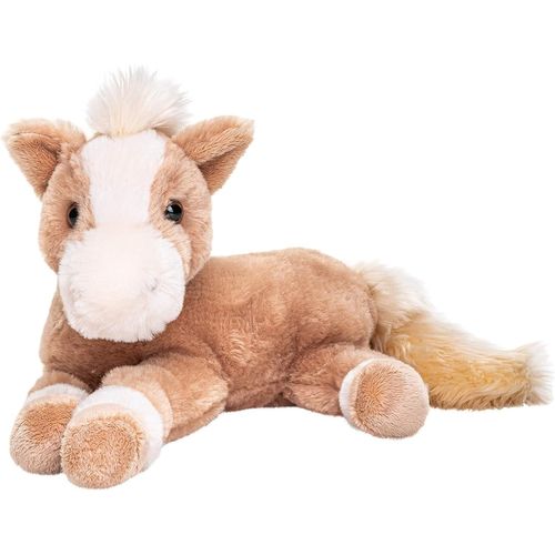 Kgabery-Cheval Marron Clair, Couché¿28 Cm (Longueur)¿Ferme¿Peluche