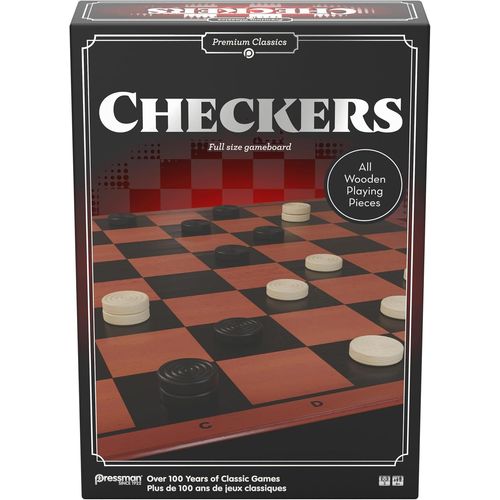 Kgabery-Checkers-Jeu De Dames Premium Pour Enfants Dès 6 Ans-Plateau De Jeu Pliable-Pions En Bois-Prenez Les Pions De L'adversaire-Stratégie Et Réflexion-2 Joueurs