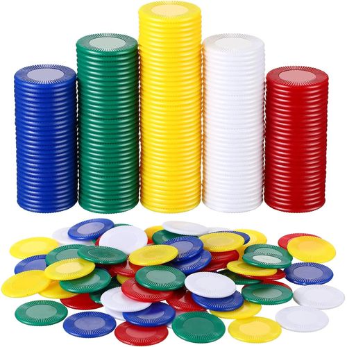 Kgabery-1000 Pièces Jetons De Poker En Plastique Jetons De Jeu En Vrac 5 Couleurs Carte De Compteur Pour Jeux Enfants Apprentissage De Compte Math Jeton Vierge De Jeu De Bingo, 0,86 Pouce