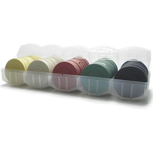 Kgabery-100 Pièces Jetons De Poker En Plastique Avec Boîte De Rangement, 5 Couleurs, Pour Bingo Et Jeu De Comptage Pour Enfants