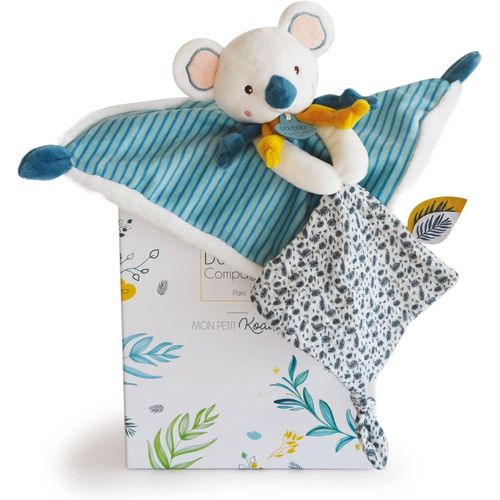 Kgabery-Doudou Koala Plat-Yoca Le Koala-Boite Cadeau-Bleu-25cm-Doudou Adorable Et Extra Doux-Idée Cadeau De Naissance Fille Ou Garçon-Garantie Doudou Perdu-Dc3668