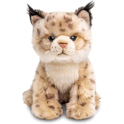 Kgabery-Lynx Jeune, Assis-22 Cm (Hauteur)-Félin En Peluche-Peluche, Doudou