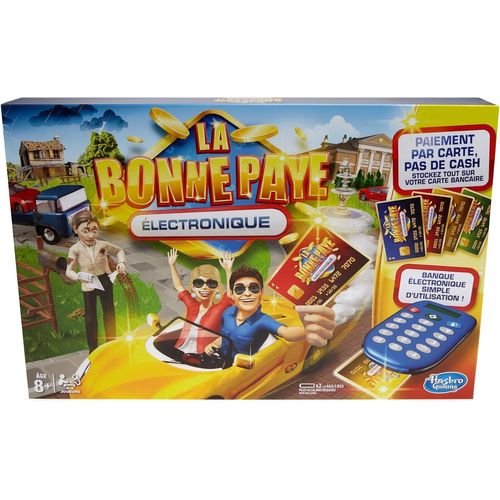 Kgabery-Hasbro La Bonne Paye Electronique-Jeu De Societe Familial-Jeu De Plateau-Version Française-Multicolore