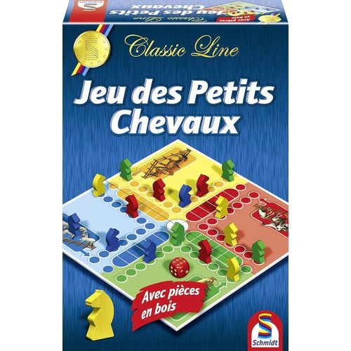 Kgabery-Jeu De Plateau-Classic Line-Jeu De Petits Chevaux, 4 Joueurs