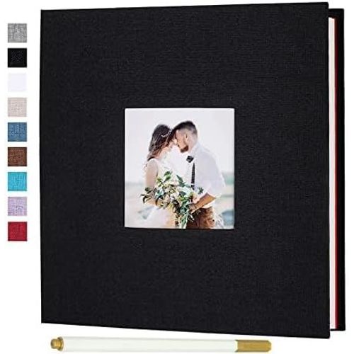 Grand Album Photo Autocollant En Lin, Album Photo D'anniversaire, Livre De Souvenirs Pour Mariage, Album De Famille