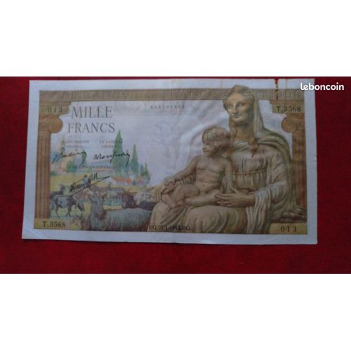 Billet De 1000 Francs"Déesse Demeter"Du 28-01-43