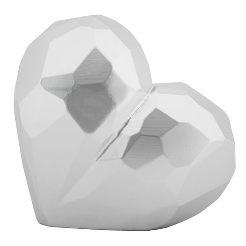 Vase Décoratif C?Ur, Argent, 18x19x9 Cm, Epikasa