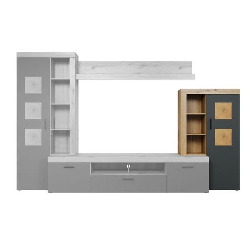 Meuble Tv Tyler, Anthracite, 87x151x34 Cm, Epikasa
