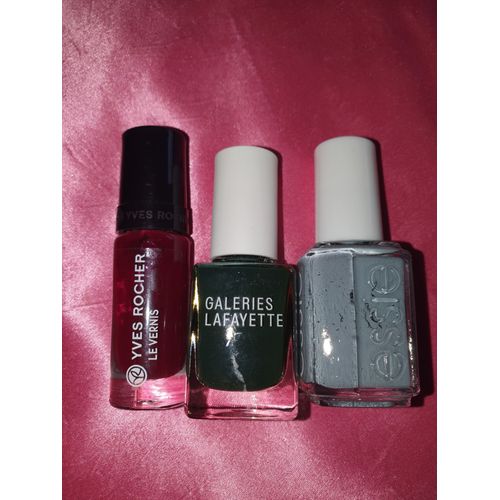 Lot 3 Vernis À Ongles Dont 1 Bordeaux Bordeaux