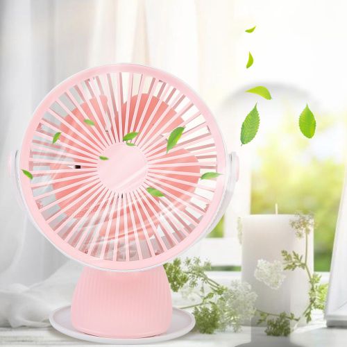 Mini ventilateur portable rechargeable par USB pour l'ete (rose)