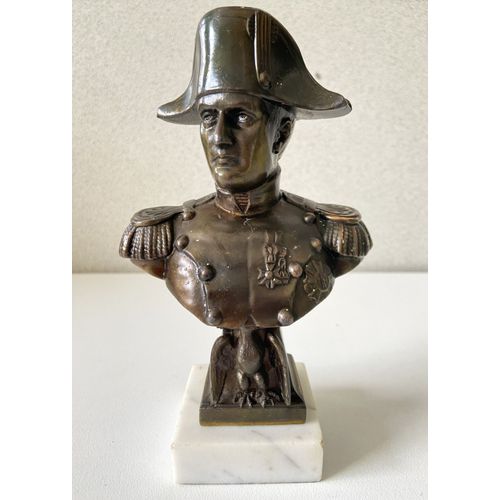 Buste De Napoléon Bonaparte Bronze Patiné Empereur Art Décoratif Antiquité