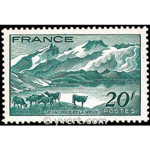 Paysage Du Dauphiné : Le Lac Lérié Année 1943 N° 582 Yvert Et Tellier Luxe