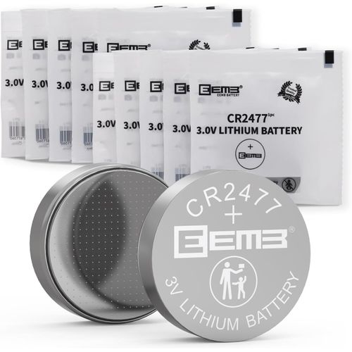 10 Pack CR2477 Batterie 3V Batterie au Lithium Bouton Pile 2477 Batterie DL2477¿ECR2477 pour Bougies éLectroniques, Lampes, TéLéCommandes, BoîTes à CléS, Alarmes, Capteurs de Contact