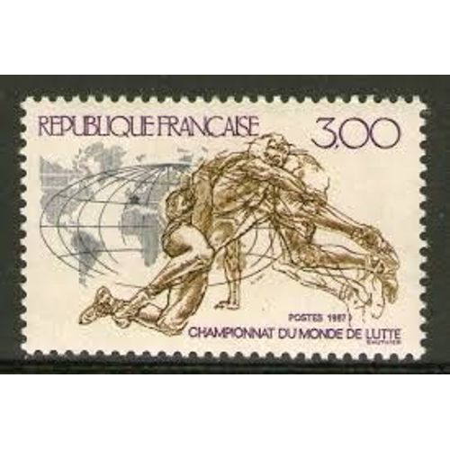 Sport : Championnats Du Monde De Lutte À Clermont Ferrand Année 1987 N° 2482 Yvert Et Tellier Luxe