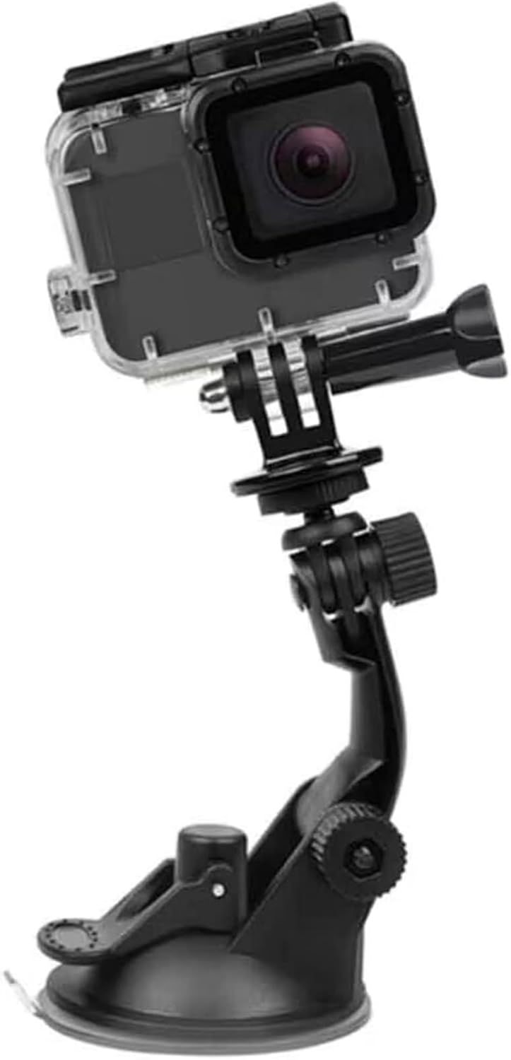 Support À Ventouse Suction Cup Mount Pour Action Caméra, Fixation Ventouse Voiture Support Pare Br Compatible Avec Gopro Hero 13 12 11 10 9 Akaso Wolfang Apexcam Insta360 Dji Os[ZHA5220001]1717]