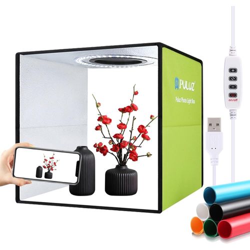Boite Photo Studio 30X30X30Cm, Kit De Studio Photo Pliable À Intensité Variable Avec Cri¿97 Éclairage Blanc 120 Led Lumières 5500K+ 6 Fonds D'Écran Photo[ZHA5220001]3495]