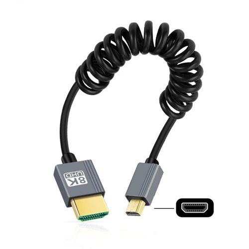 Câble Micro HDMI 2.1 Extensible 8K 60Hz - 1M pour Caméras et Écrans HD