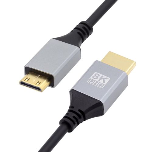 Câble Mini Hdmi 2.1 Ultra Mince Hdtv Câble 8K 4K Hyper Super Flexible Slim Cord Type-A Vers Type-C Pour Caméra Hdtv 200Cm[ZHA5220001]2810]