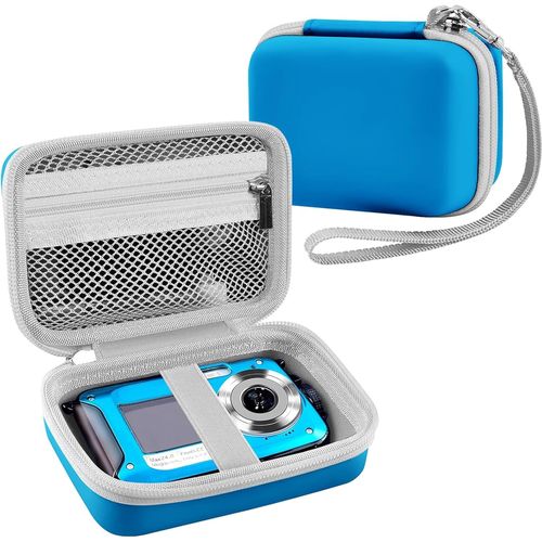 Étui Pour Appareil Photo Numérique Etanche, Compatible Avec Kodak Pixpro Fz55/Kodak Friendly Zoomfz45/Yixinxin/Kodak Wpz2, Conception De Coque Dure Eva (Étui Uniquement) Bleu[ZHA5220001]4126]