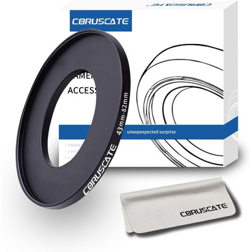 43Mm À 82Mm Bague D'Adaptation D'Objectif De,Compatible Tous Les Objectifs De 43Mm À Filtre Uv Nd Cpl De 82Mm Et Ø82Mm Accessoires Pour Caméras +1 Chiffon De Nettoyage Pour Objecti[ZHA5220001]200]