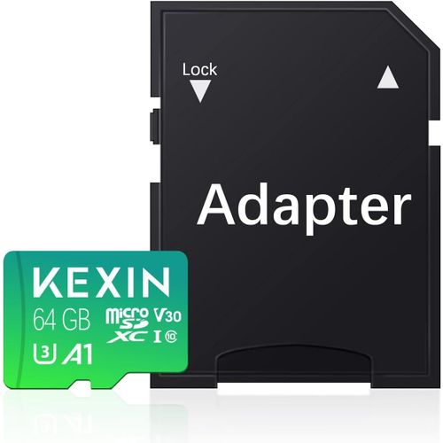 SHIBA-Carte Micro SD 64 Go Contient Adaptateur SD, microSDXC Full HD & 4K UHD UHS-I U3 V30 A1 Micro Carte SD Stockage Externe pour[1