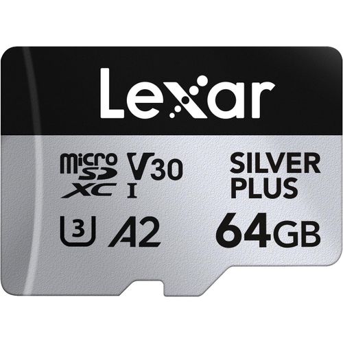 SHIBA-Silver Plus Carte Micro SD 64 Go, Microsdxc Carte TF jusqu'à 205 Mo/s en Lecture, 100 Mo/s en écriture, Carte Mémoire Micro [1