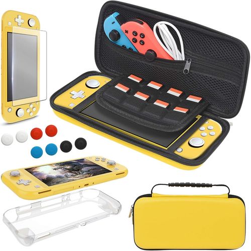 Shiba-Étui Kit D'accessoires Compatible Avec Nintendo Switch Lite, 4 In 1 Coque Et Housse Transport Et Protection Écran En Verre T[1