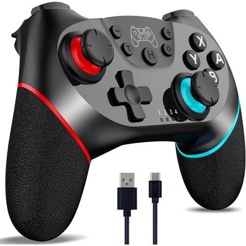 Shiba-Manette Switch, Sans Fil Rechargeable Bluetooth Télécommande Manette De Jeu Pour Switch Pc[1325]