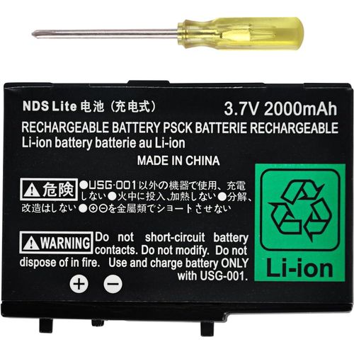 Shiba-Dsl - Batterie Ndsl - 2000 Mah 3,7 V - Usg-003 - Batterie Lithium-Ion Rechargeable De Rechange - Compatible Avec Nintendo Ds[4