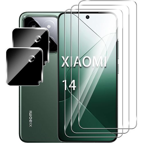 Shiba-(5 Pièces) Protecteur D'écran Pour Xiaomi 14, 3 Pièces Verre Trempé+2 Pièces Protecteur D'objectif De Caméra, Sans Bulles D'[1
