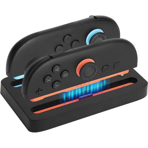 Shiba-Station De Charge Pour Manette Switch 2 Joy Con & Oled, Mini Chargeur Pour Manette Nintendo Switch 2 Avec Affichage Led En 2[1