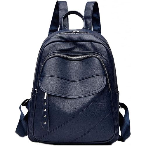 SHIBA-Sac à Dos Femme Sac à Dos de Ville Élégant Léger Sac D'école Sac à Dos de Voyage Imperméable Cuir PU Sacs à Main Sac D'épaul[9