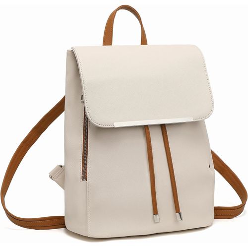 SHIBA-Petit Sac à Dos Femme Imperméable et Léger avec Cordon de Serrage - Sacs à main portés dos pour Vélo, École, Voyages, Plein [4